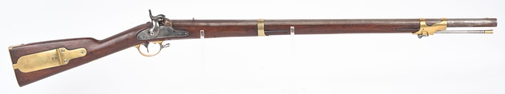 FINE HARPERS FERYY MODEL 1841 MISSISSIPPI RIFLE: SERIAL NUMBER N/A BARREL 33" CALIBER .54 RIFLED MANUFACTURED 1848. US Mexican War period manufactured US Model 1841 Harpers Ferry Rifle. Caliber .54 with rifled bore. One piece oil finished walnut sto