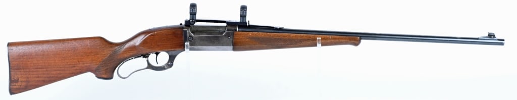 SAVAGE MODEL 99 CAL, 300 SAVAGE MFG. 1952: SERIAL NUMBER 638094 BARREL 24" CALIBER 300 SAVAGE MANUFACTURED 1952. Blue finished with varnished walnut stocks with checkered wrist and forearm. Steel butt plate and case colored lever. Cartridge co