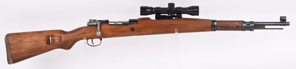 YUGOSLAVIAN M48 MAUSER BOLT ACTION RIFLE IN 8MM: SERIAL NUMBER: T70326. BARREL: 23-1/2". CALIBER: 8MM MAUSER. MANUFACTURED: 1950S. Nice crest retained on the chamber. Import mark on the underside of the barrel. Matching serials on the receiver, bolt