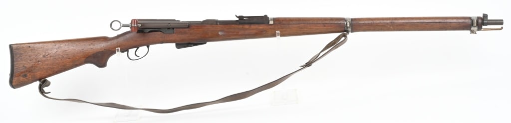 SWISS MODEL 1896/11 STRAIGHT PULL BOLT RIFLE: SERIAL NUMBER: 245713. BARREL: 30". CALIBER: 7.5X55 SWISS. MANUFACTURED: 1899. Swiss proofs on the chamber. No import marks found. Matching serials on the barrel, receiver and bolt. Magazine is origin