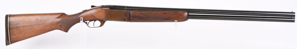 MARLIN MODEL 90 O/U 12 GAUGE SHOTGUN: SERIAL NUMBER: H2770. BARREL: 30". CALIBER: 12 GAUGE. MANUFACTURED: 1951. Standard markings on the barrel, which is matted (no rib). Brass bead front sight. Factory blued finish. Stock have been light