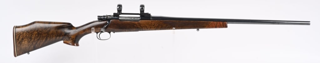 CUSTOM 308 NORMA MAGNUM RIFLE ON MAUSER ACTION: SERIAL NUMBER P60176 BARREL 24" CALIBER .308 NORMA MAGNUM MANUFACTURED LATE 1960'S. Bespoke made 308 Norma Magnum chambered high power rifle crafted on a CZ Brno VZ24 action with medium weight sporter