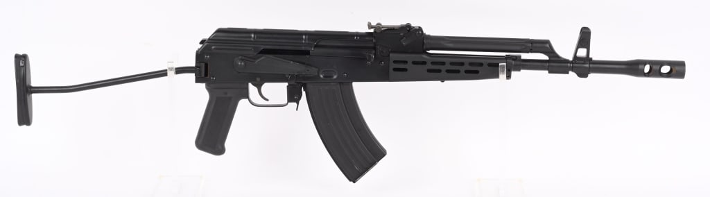 HUNGARIAN FEG SA 2000M SEMI AUTO RIFLE: SERIAL NUMBER: EE3667H. BARREL: 16-1/2". CALIBER: 7.62X39. MANUFACTURED: 2000S. Made in Hungary and imported by TGI. This is one of the ones that was imported with a 12-1/2" barrel and then had a fact