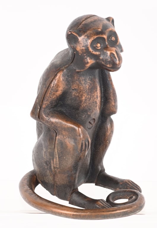 HUBLEY CAST IRON MONKEY DOOR STOP (1 of 3)