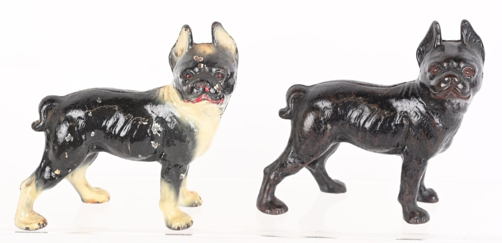 2- VINDEX CAST IRON BOSTON TERRIER STILL BANKS (1 of 2)