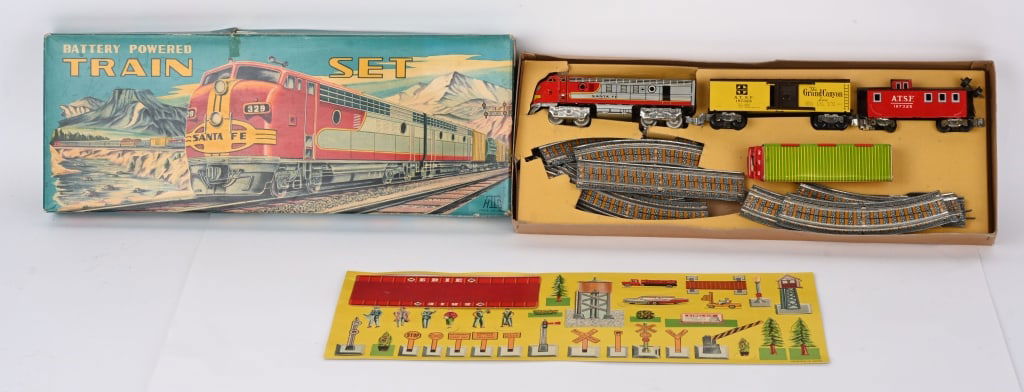 JAPAN BATTERY OP SANTA FE TRAIN SET w/ BOX (1 of 4)