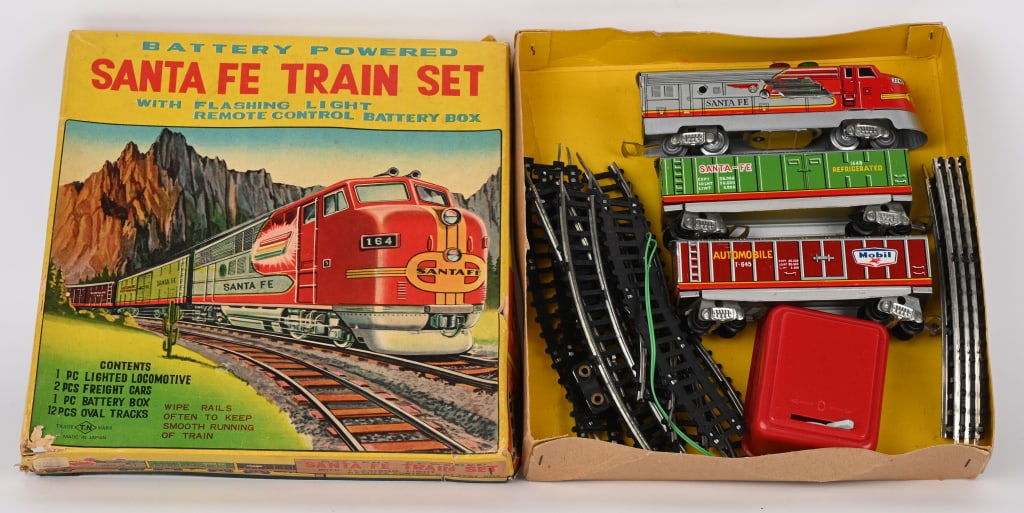 JAPAN BATTERY OP SANTA FE TRAIN SET w/ BOX (1 of 3)