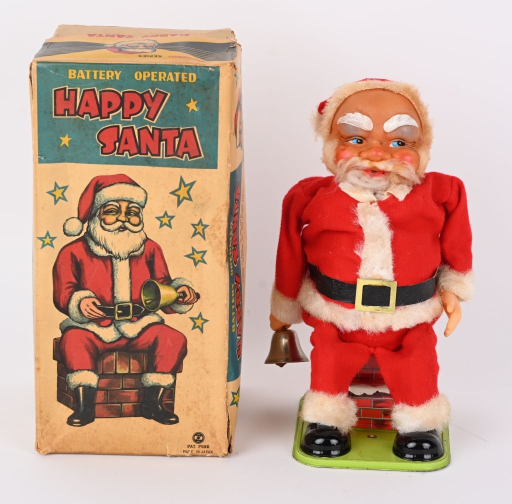 JAPAN BATTERY OP HAPPY SANTA w/ BOX (1 of 6)
