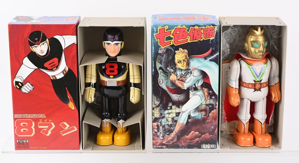 BILLIKEN WINDUP NANAIRO KAMEN & 8 MAN w/ BOXES (1 of 3)