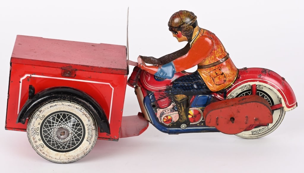 FRENCH TIN WINDUP JML DELIVERY MOTORCYCLE (1 of 6)