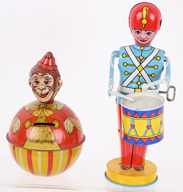 CHEIN WINDUP DRUMMER & MONKEY BANK (1 of 2)