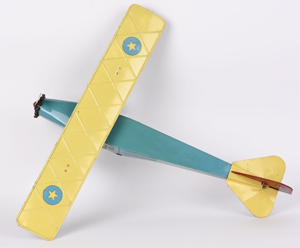 SCHEIBLE PRESSED STEEL SINGLE WING AIRPLANE (1 of 6)