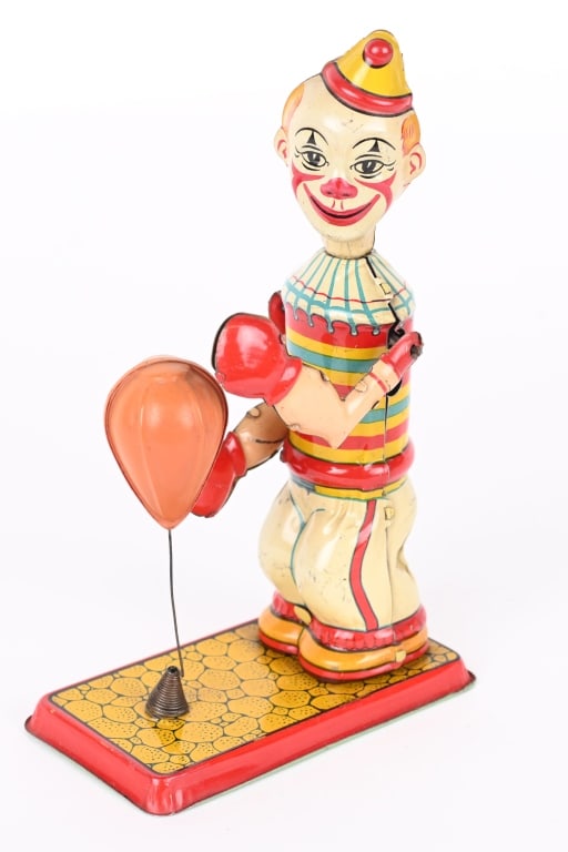 CHEIN TIN WINDUP CLOWN w/ PUNCHING BAG (1 of 4)