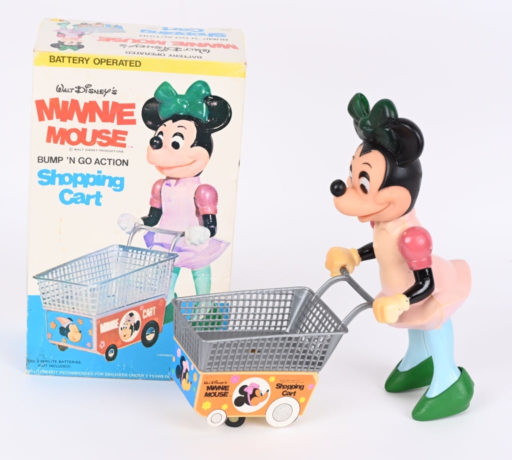IIICO BATTERY OP MINNIE MOUSE & SHOPPING CART (1 of 3)