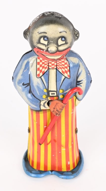 ENGLAND TIN WINDUP BLACKMAN w/ CANE (1 of 4)