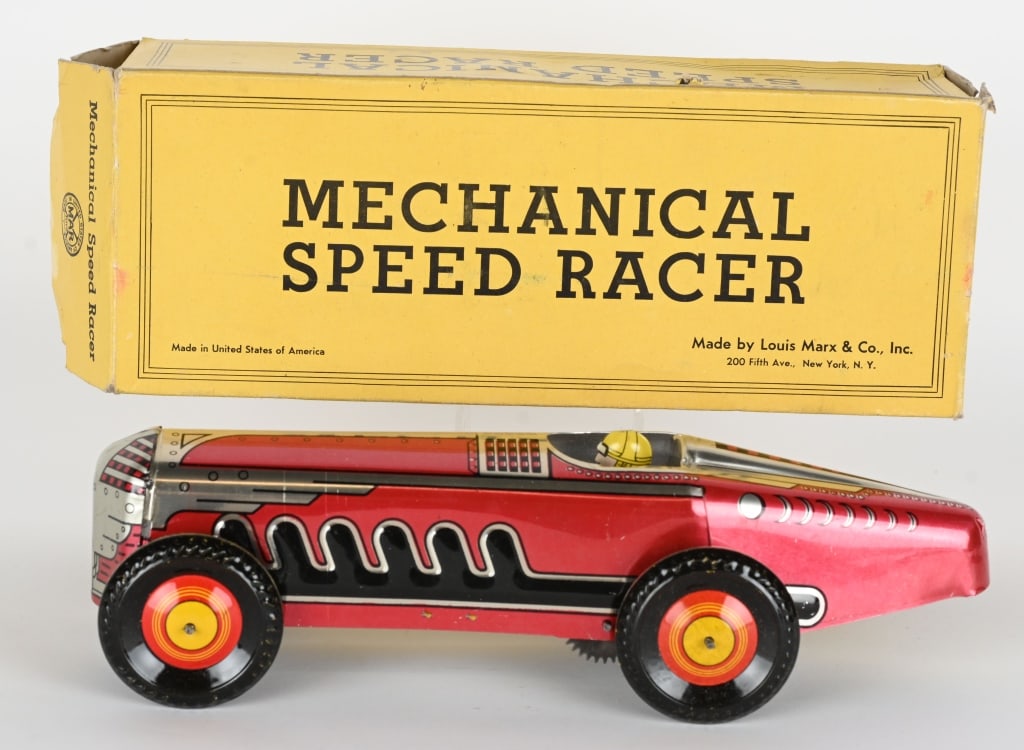 MARX TIN WINDUP SPEED RACER w/ BOX (1 of 8)