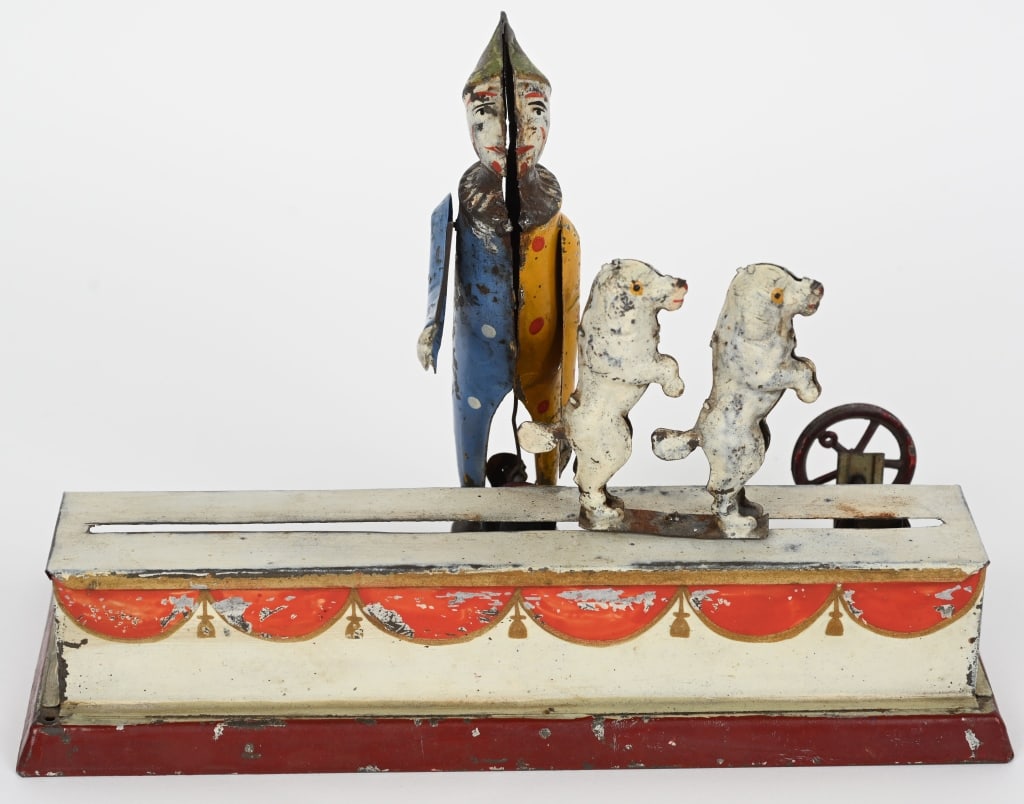GERMAN STEAM TOY CLOWN & PERFORMING DOGS (1 of 6)