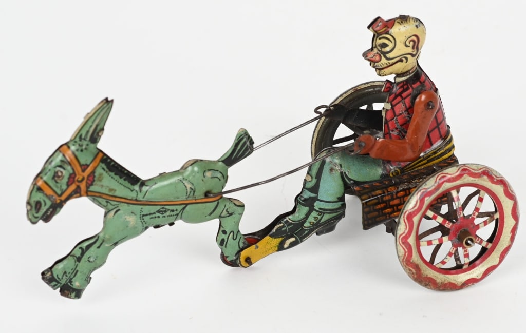 INGAP TIN WINDUP HAPPY HOOLIGAN DONKEY CART (1 of 5)