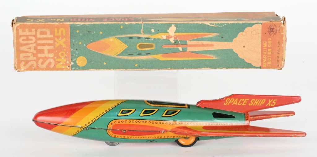 MT TIN FRICTION SPACE SHIP NO. X5 w/ BOX (1 of 9)