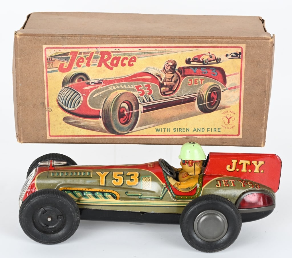 YONEZAWA TIN FRICTION JET RACER w/ BOX (1 of 9)