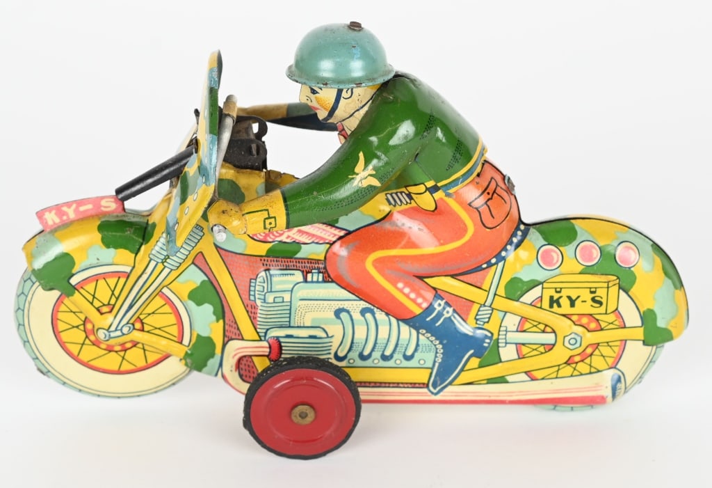 JAPAN TIN WINDUP KY-S ARMORED MOTORCYCLE (1 of 5)