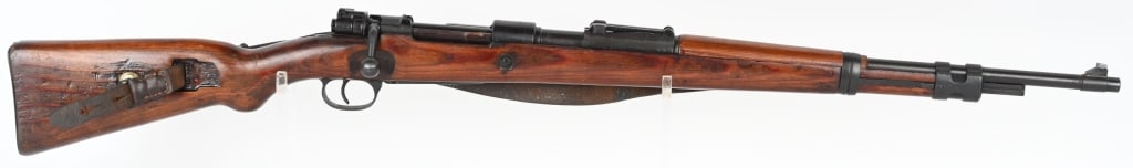 RUSSIAN CAPTURE WW2 GERMAN K98 MAUSER: SERIAL NUMBER: 7601p. BARREL: 24". CALIBER: 8MM MAUSER. MANUFACTURED: 1941. Gustloff Werke "bcd/41" marked on the chamber. Faint "H", Heer mark on the stock. Import marked on the barrel. Matching seri