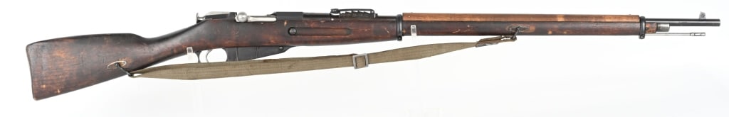 FINNISH TIKKA MARKED M91 MOSIN NAGANT 7.62X54R: SERIAL NUMBER: 49752. BARREL: 31-1/2". CALIBER: 7.62X54R. MANUFACTURED: 1943. Tikka Barrel, with a boxed "SA" Finnish Army stamp on the chamber. import marked on the barrel. Matching serials on the ba