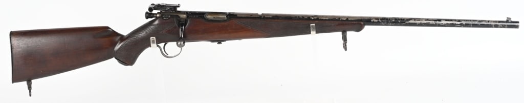 SAVAGE SPORTER MOD 23-AA BOLT ACTION 22 RIFLE: SERIAL 103191. BARREL 23". CALIBER 22LR It was in production from 1933 to 1942 only. Features round barrel, magazine fed (included), checkered pistol grip walnut stock with cap, Savage metal butt plat