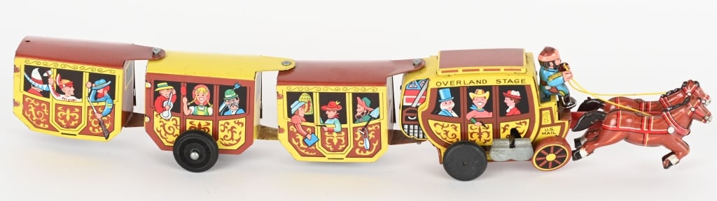JAPAN TIN WINDUP OVERLAND STAGE COACH (1 of 2)