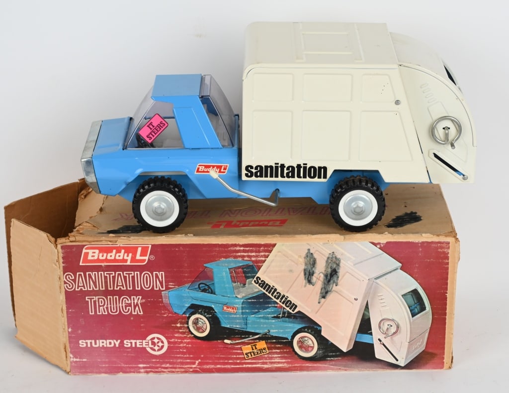 BUDDY L SANITATION TRUCK w/ BOX (1 of 5)