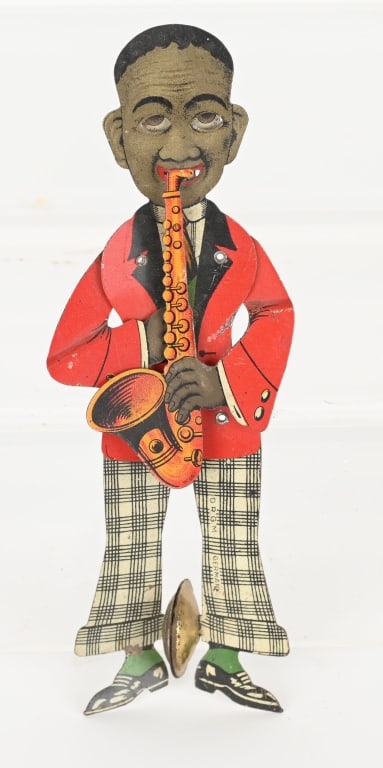GERMAN BLACK SAXAPHONE PLAYER SQUEEZE TOY (1 of 2)
