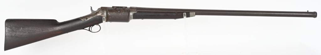 EARLY ROPER REVOLVING SHOTGUN #112: SERIAL NUMBER 112 BARREL 28" CALIBER 12 GUAGE MANUFACTURED 1869-76 This is a scarce example of revolving 12 gauge shotgun manufactured by Roper Sporting Arms Company circa 1869-1876 in Hartford, Conne