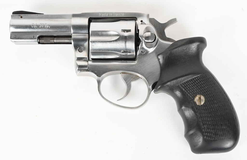 SCARCE FRENCH MAURHIN MR88 DA REVOLVER: SERIAL NUMBER: D01332. BARREL: 3". CALIBER: .38 SPECIAL. MANUFACTURED: 1980S. Made in France for police forces, with very few having made their way to the civilian market. Import marked on the left si