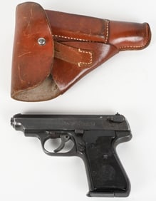 LATE WW2 GERMAN JP SAUER 38H WITH HOLSTER/2 MAGS
