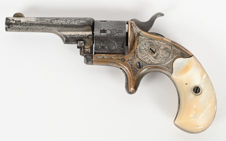 ENGRAVED & PLATED COLT OPEN TOP POCKET REVOLVER