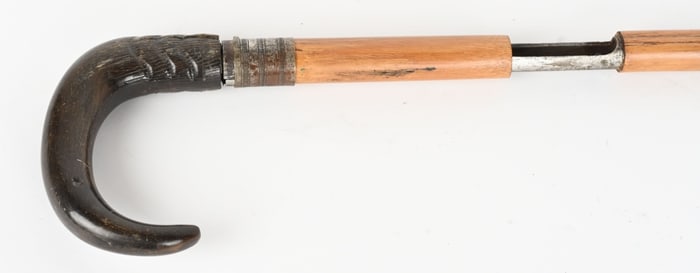 19TH CENTURY .36 CANE GUN