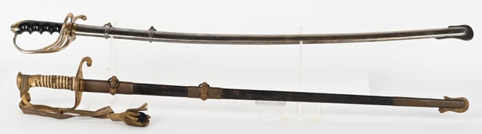 2- US SWORDS MODEL 1852 NAVY & MODEL 1902 CAVALRY