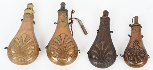 4- BRASS & COPPER POWDER FLASKS