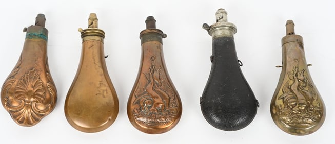 5- BRASS & COPPER POWDER FLASKS
