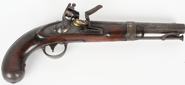 US MODEL 1836 A. WATERS FLINTLOCK PISTOL