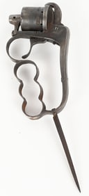 DELHAXHE APACHE PINFIRE REVOLVER WITH KNIFE