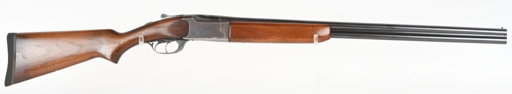 MARLIN MODEL 90 O/U 20 GAUGE SHOTGUN: SERIAL NUMBER: 6387. BARREL: 28". CALIBER: 20 GAUGE. MANUFACTURED: 1930S. Standard markings on the barrel, with "JM" stamp on the left side of the chamber. Matted barrel with brass bead front sight. O