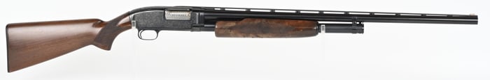 ENGRAVED WINCHESTER MODEL 12 PUMP ACTION SHOTGUN