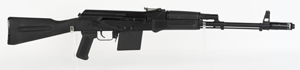 SAIGA 410 SEMI AUTO SHOTGUN: SERIAL NUMBER: L09204114. BARREL: 19-1/2". CALIBER: .410 GAUGE. MANUFACTURED: 2009. Made by Izhevsk and imported by Arsenal in Las Vegas. Matching serials. Added AK-74 style muzzle break. Standard pos