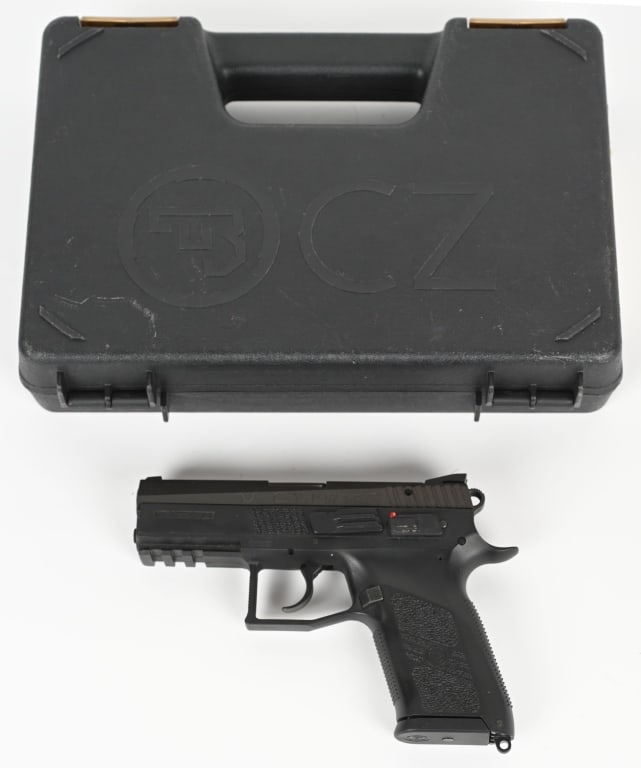 CZ-USA CZ-75 P-07 DUTY 9MM LUGER WITH CASE: SERIAL NUMBER: B336144. BARREL: 3-3/4". CALIBER: 9MM LUGER. MANUFACTURED: 2013. Made in Czech Republic. Factory sights. Matte finished slide and black polymer frame. Includes two factory 16 round meta