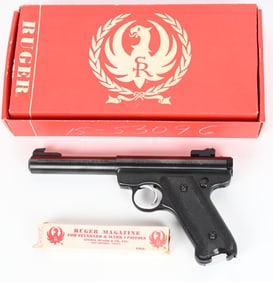 RUGER MARK I BULL BARREL TARGET PISTOL W/BOX