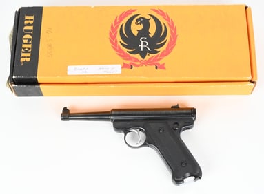 STANDARD RUGER .22 SEMI AUTOMATIC PISTOL W/BOX