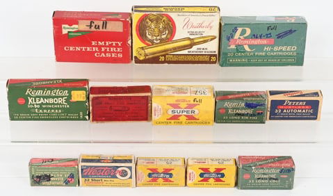 LOT OF VINTAGE AMMUNITION VARIOUS CALIBERS
