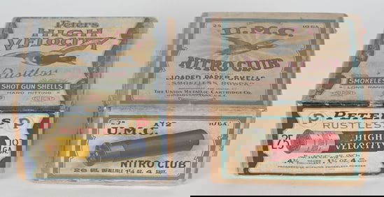 2- VINTAGE TWO PIECE 10 GA. SHOTGUN SHELL BOXES