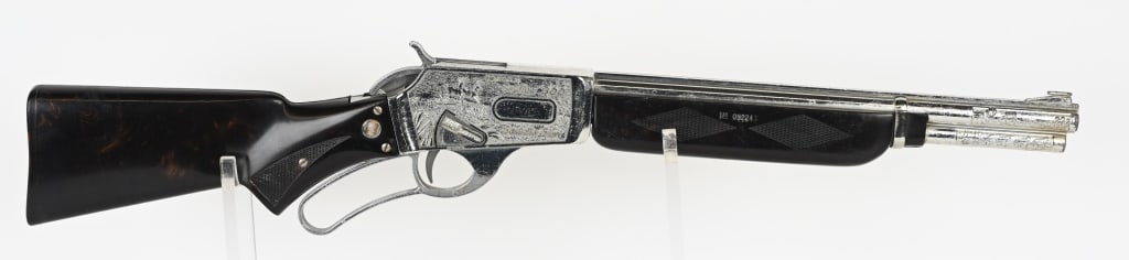 NICHOLS STALLION 300 SADDLE RIFLE: Nichols Stallion 300 Saddle Rifle Cap Gun. All original and works. Comes with Bullets. 27" Excellent